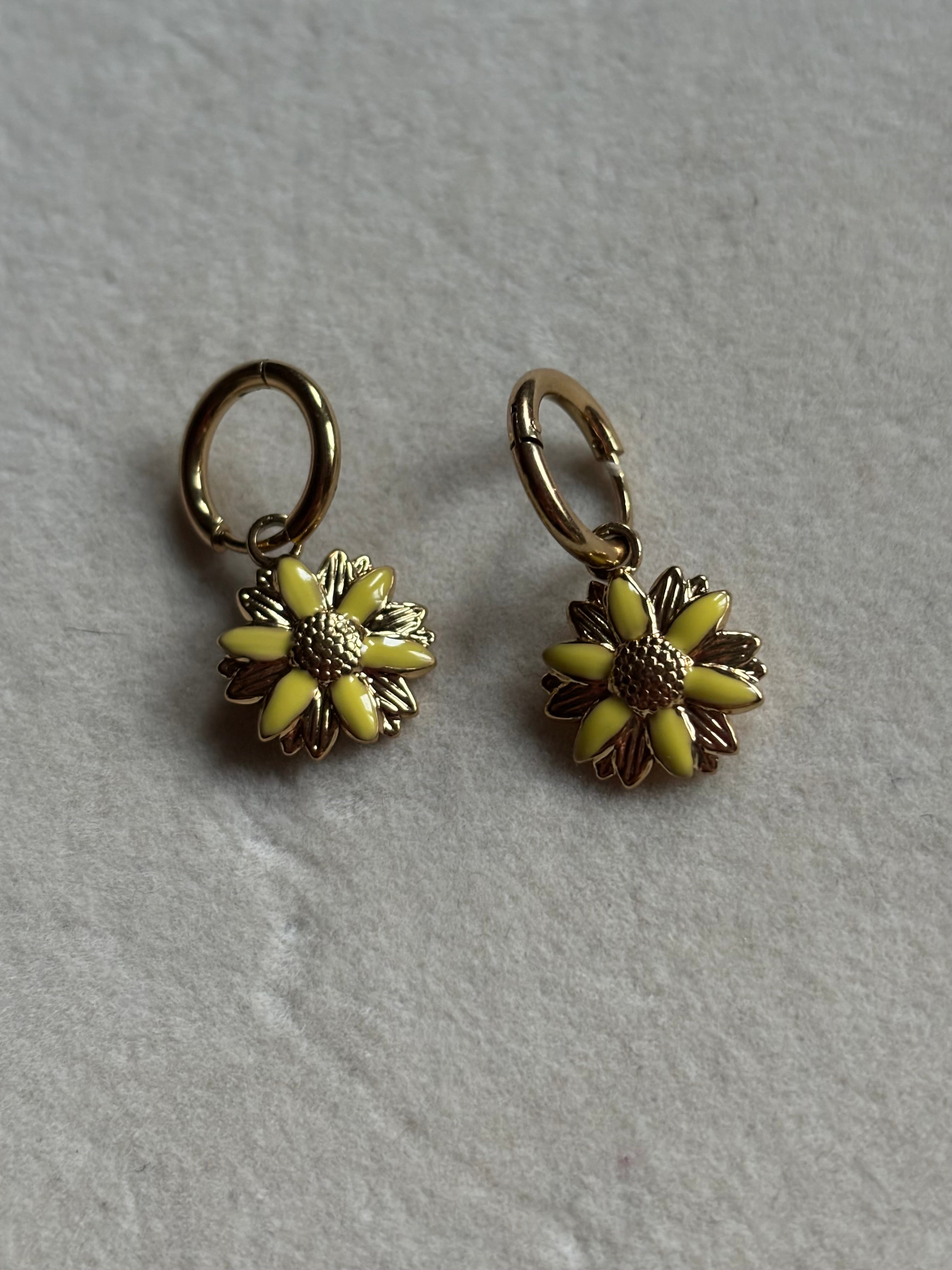 Boucles d'oreilles marguerites