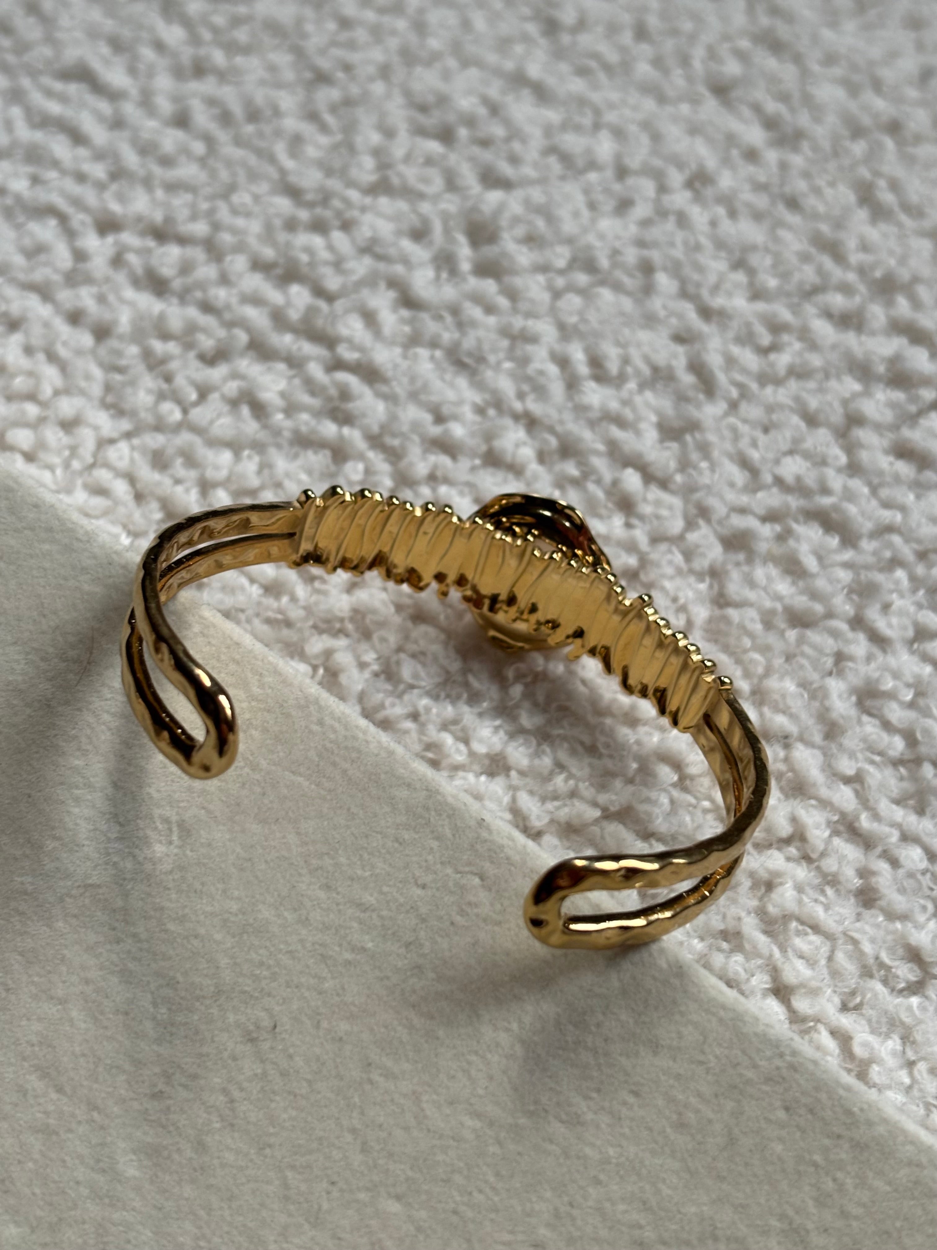 Bracelet jonc avec pierre