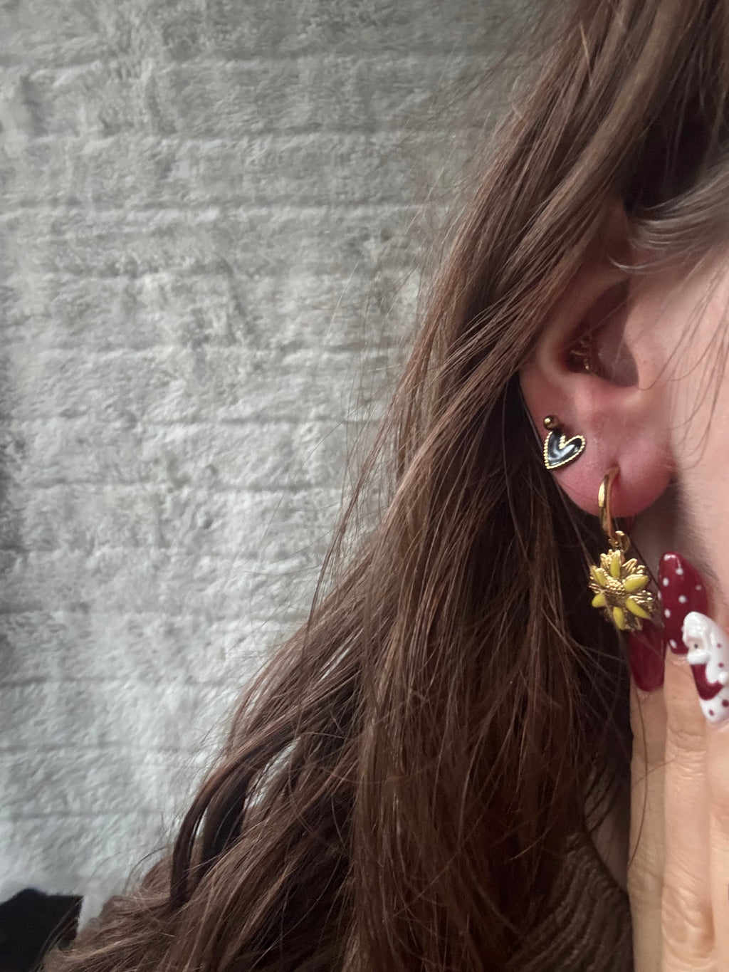 Boucles d'oreilles marguerites