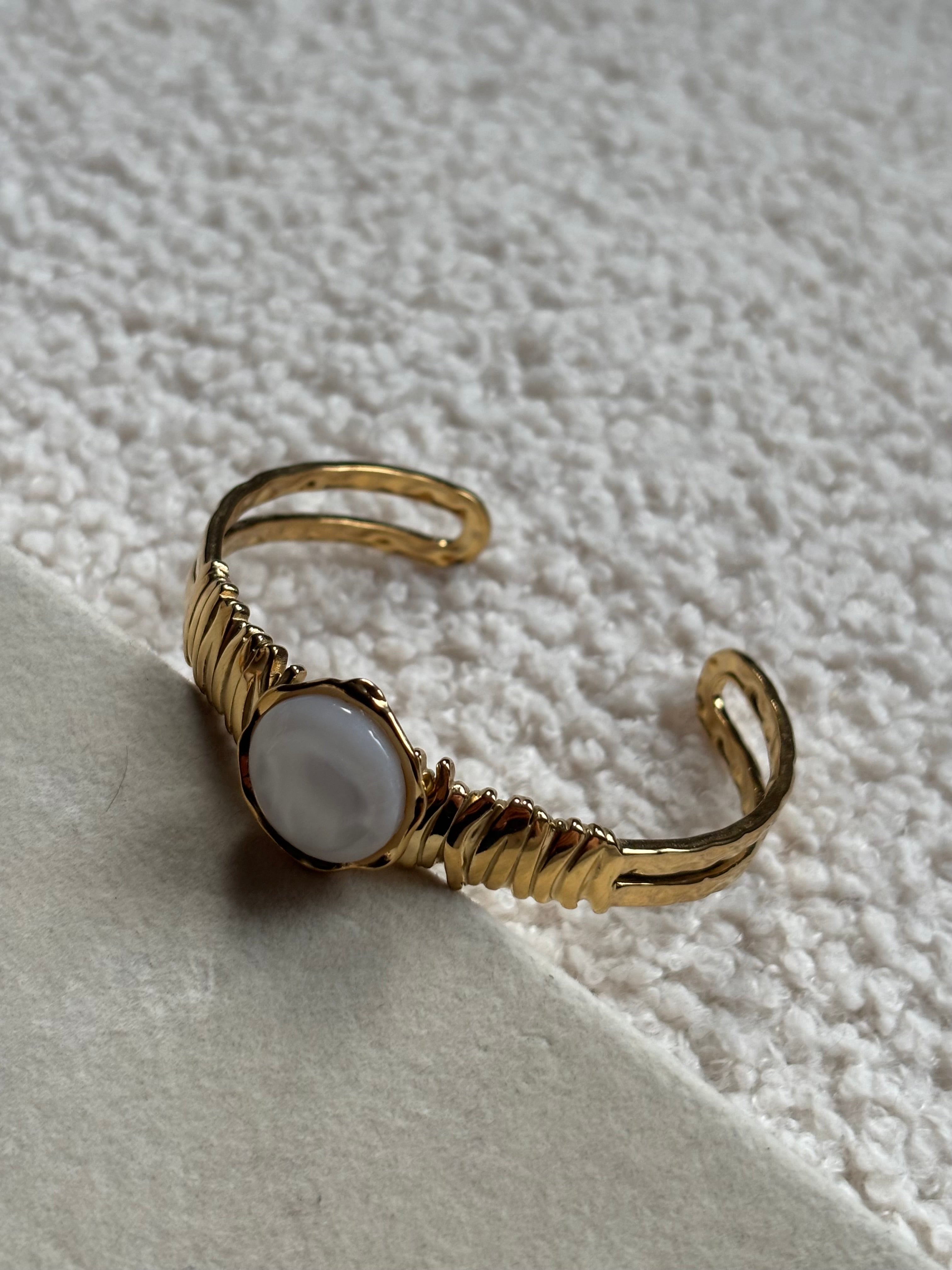 Bracelet jonc avec pierre