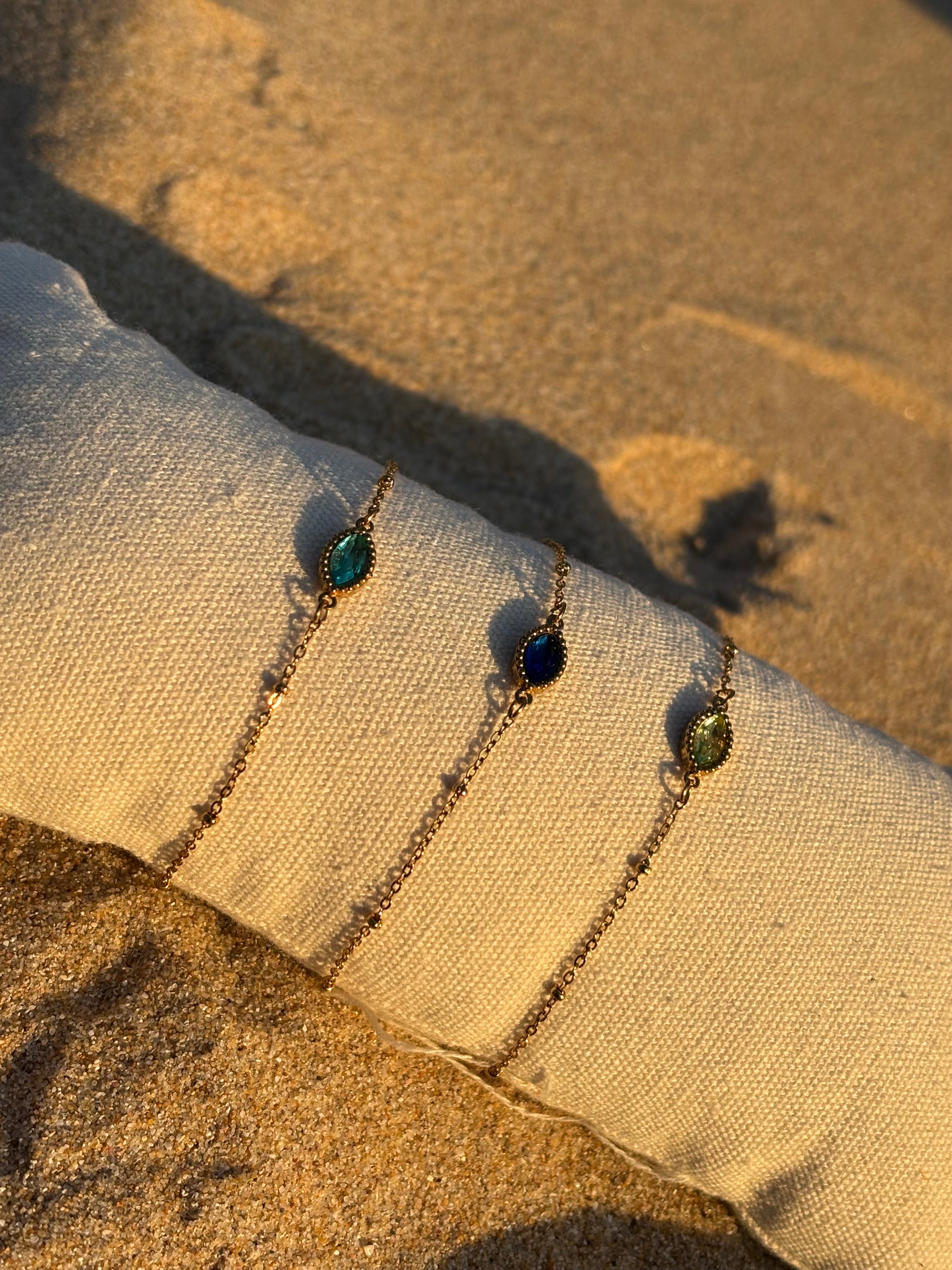 Bracelet fin avec pierre